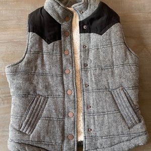 Grey and black vest